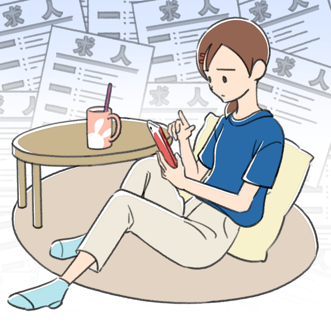 求人を見続けてします看護師のイメージ画像