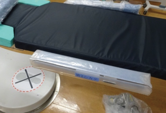 PCIにおける検査台の準備