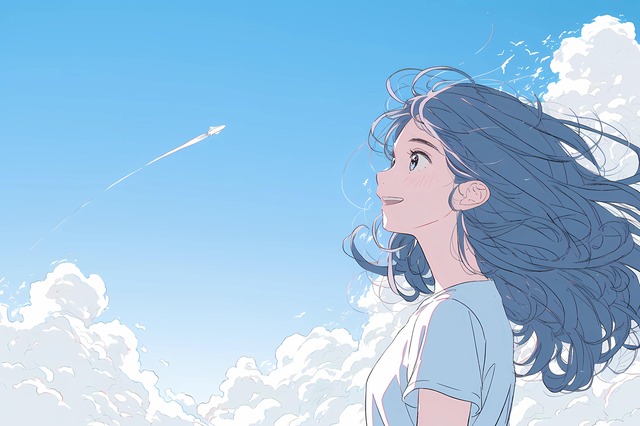 未来に希望を持っている女性のイメージ画像（AI生成）