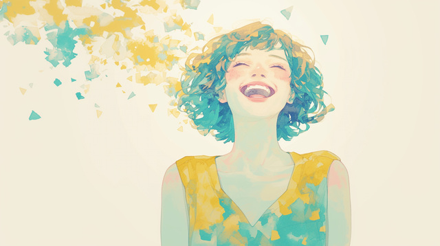 彩りを楽しむ女性のイメージ（AI生成）