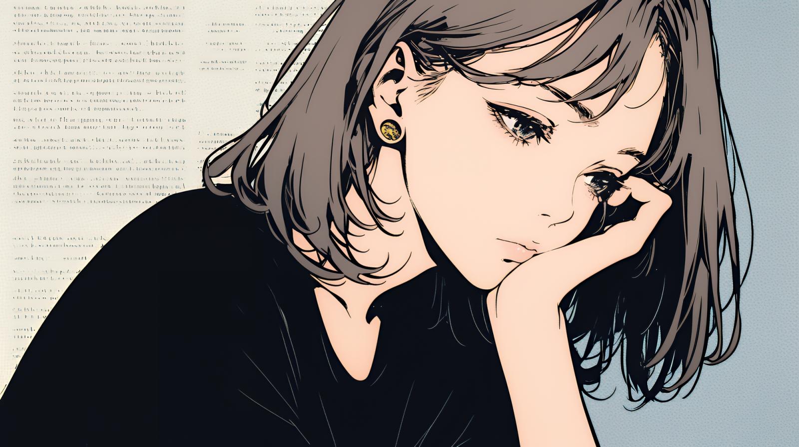 悩む女性のイメージ画像(AI生成)