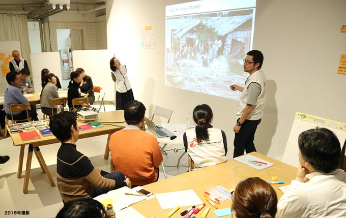 2019年、ファシリテーターを行った採用ワークショップの様子。©MSF