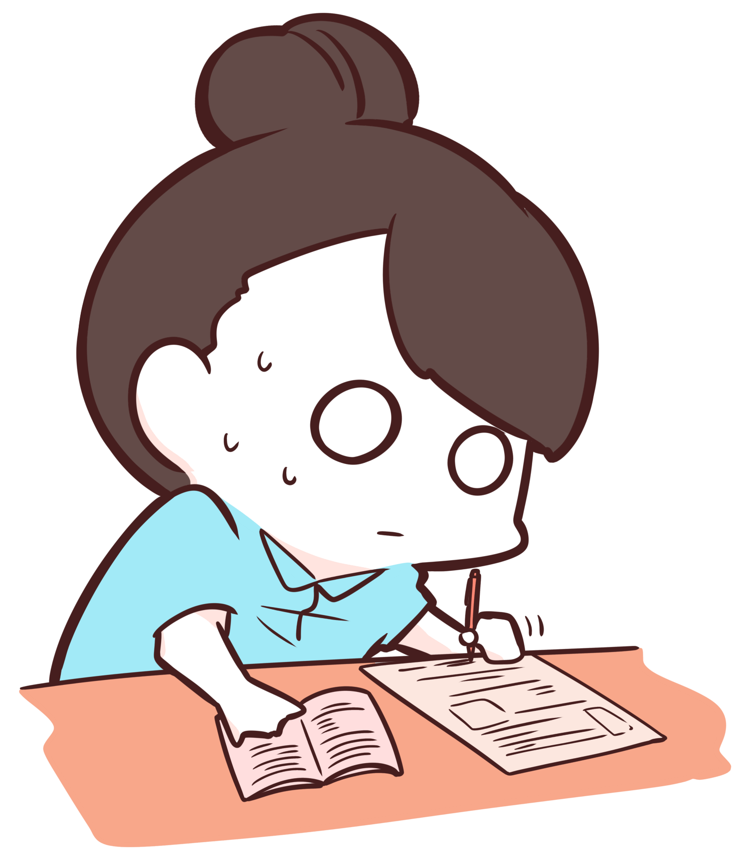 メモを取る学生