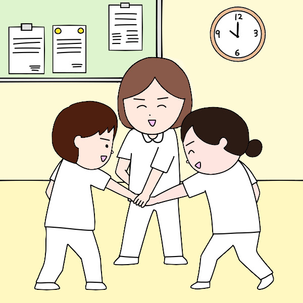 周りのスタッフと協力できる