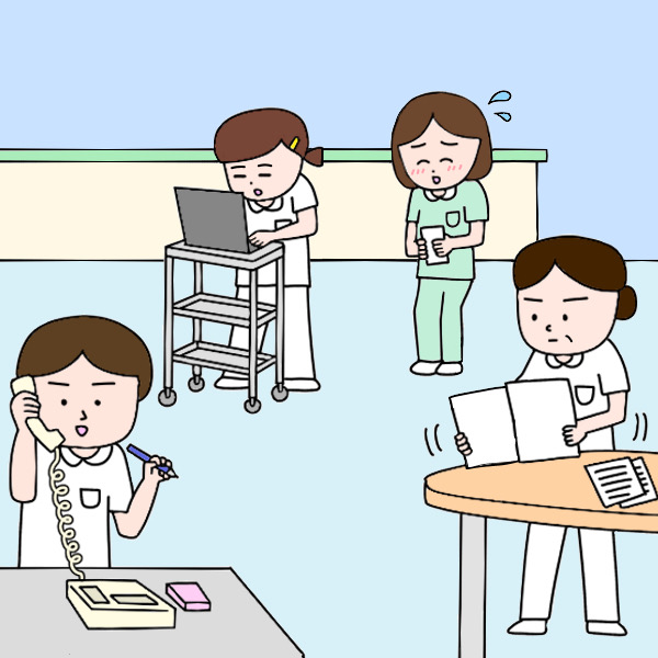 看護師さんに気を遣った