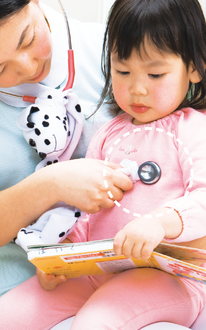 呼吸音を聴診する