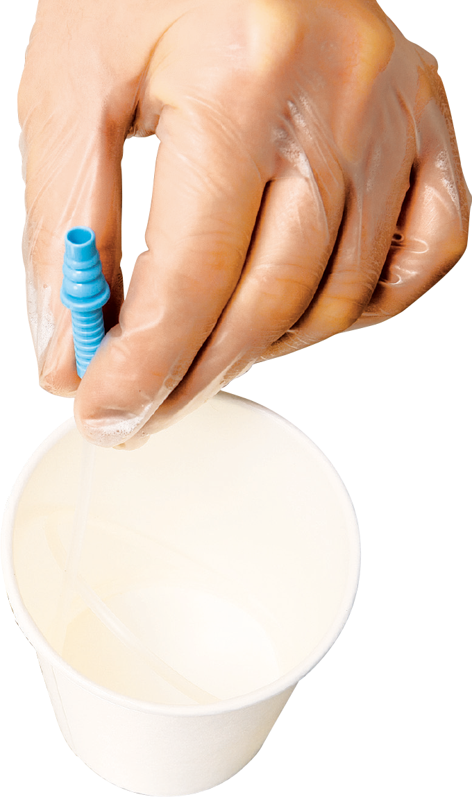 カテーテルを乾燥させておく