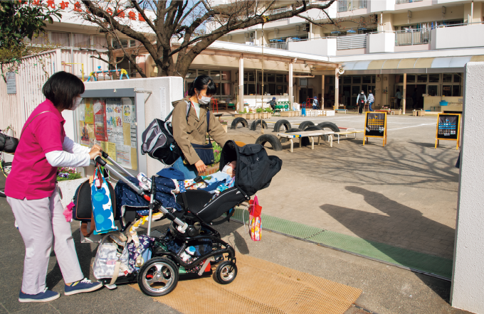 幼稚園への登園