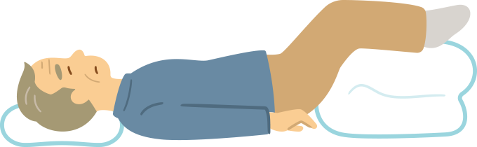 下肢挙上を表したイラスト