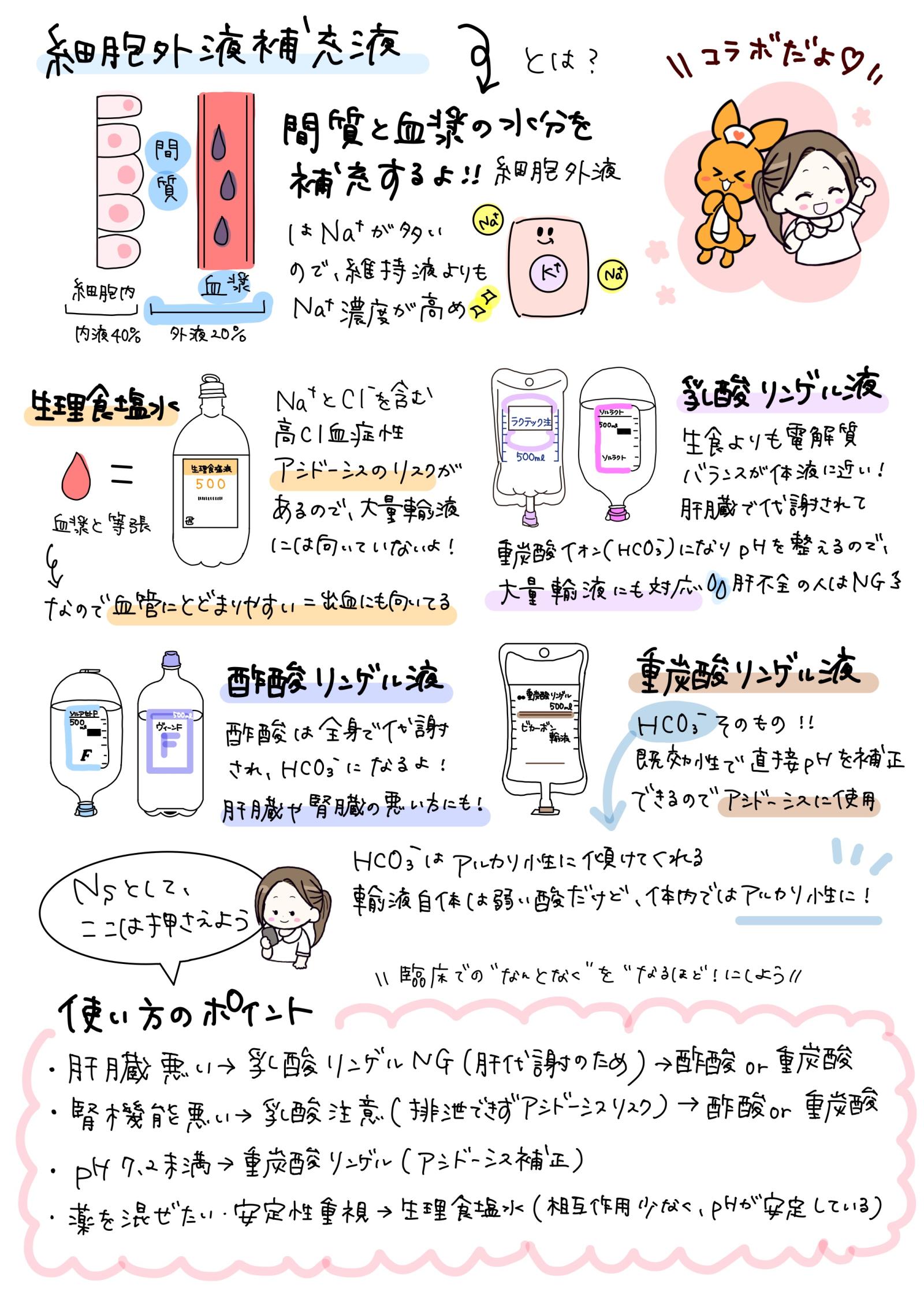 メイン点滴の使い分け画像