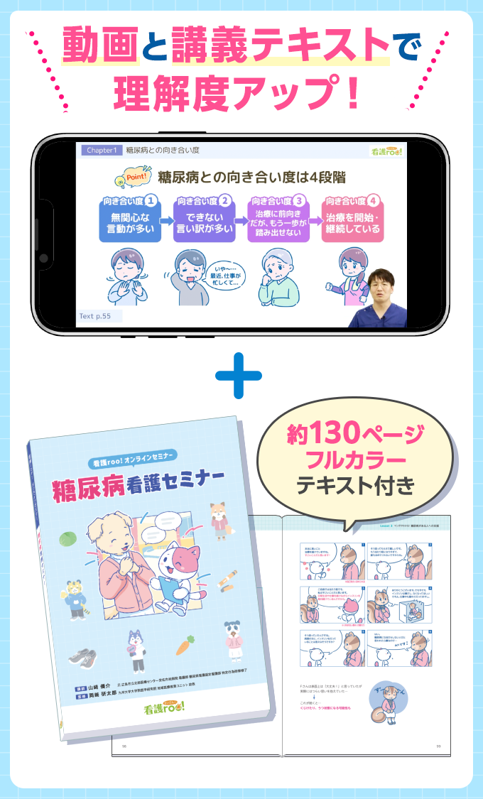 動画と講義テキストで理解度アップ、約130ページフルカラーテキスト付き